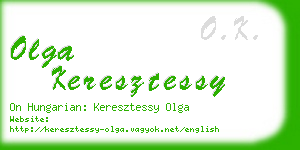 olga keresztessy business card